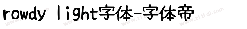 rowdy light字体字体转换